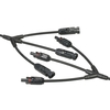 1 Paire Y Branche MC4 Connecteur Panneau Solaire Adaptateur Câble Connecteurs M / FFF et F / MMM pour Système PV