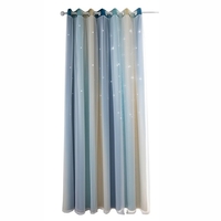 1 panneau étoiles rideaux étoiles rideaux occultants coloré double couche étoiles fenêtre rideaux