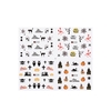 1 pc / 12 ensembles Nail Manucure Stickers de Noël Autocollants Set Nail Art DIY Outils
