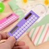 1 pc 10 cm règle Mini calculatrice Ultra-mince calculatrice multifonction à énergie solaire pour enfants fournitures de bureau scolaire,  couleur aléatoire