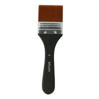 1 pc Professionnel Pinceau De Peinture Plat Garniture En Nylon Art Pinceau Manche En Bois pour Gesso Taches Colles Vernis Peinture Acrylique À L