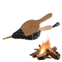 1 PC soufflet de cheminée pour camping en plein air barbecue gril pompe à soufflet à main cuisine intérieure cheminée ventilateur ventilateur avec sangle de suspension
