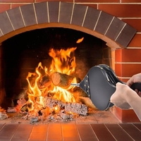1 PC soufflet de cheminée pour camping en plein air barbecue gril pompe à soufflet à main cuisine intérieure cheminée ventilateur ventilateur avec sangle de suspension