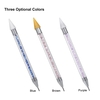 1 Pc Strass Dotting Pen Double-tête Nail Dotting Outil Double Extrémité Conseils Perles Cueilleur Cire Crayon Poignée Manucure Outil Bleu
