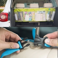 1 Pc Voiture Arrière Siège Organisateur De Stockage Sac Tissue Boîte Voyage Titulaire Poche Noir