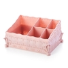 1 Pcs Comestic Boîte De Rangement Maquillage Organisateur Multi Fonction Fleur Décor Chic Boîte pour Rouges à Lèvres Télécommande Stylos Téléphones Rose