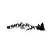 1 pièces autocollant de voiture universel arbres réfléchissants forêt de montagne autocollants graphiques pour camping-car RV remorque panneau de porte décalcomanie corps fenêtre pare-chocs