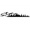 1 pièces universel vinyle arbres montagne forêt autocollants graphiques emblème de voiture emblème graphique autocollant