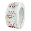 1 rouleau / 500pcs autocollants de Noël autocollant de vacances auto-adhésif