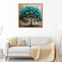 10 * 10 pouces / 25 * 25 cm bricolage 5D diamant peinture kit couleur arbre résine strass mosa que broderie point de croix artisanat maison mur décor