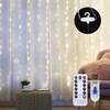 10 * 10FT 300LEDs Rideau Fée Guirlande Lumineuse De Noël Décoratif Suspendu Lumières Fil De Cuivre Cascade Lumières avec 8 Modes Télécommande