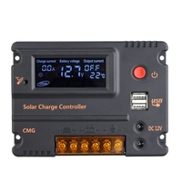 10 a 12V 24V LCD Charge solaire contrôleur panneau batterie régulateur automatique interrupteur surcharge Protection température Compensation