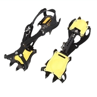 10 dents griffes crampons hiver neige pointes ski glace chaussures-couvre pinces en acier crampons pour escalade marche randonnée sur neige glace saleté