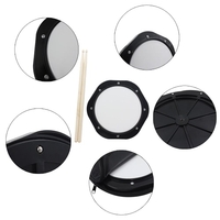 10-Inch Drum Pad pratique avec Pilons Sac de transport pour la formation