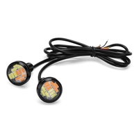 10 Pack 23mm Eagle Eye LED Ampoule DRL Lumière Voiture Moto Clignotants Fog Tail Backup Reverse Light (Blanc et Ambre Lumière)