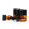 10 Pcs 3 ml Verre Ambre Huiles Essentielles Rouleau Bouteille Roll-on Bouteilles En Acier Inoxydable Bille Roulante Huile Essentielle avec 3 ml Compte-gouttes