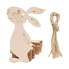 10 PCS Enfants Bricolage Pâques Haning Pendentifs En Bois Peint Signe Suspendu Porte De Pâques Tenture Décoration Oeuf De Lapin Découpes Bois Étiquettes Suspendues pour La Maison Fête De Pâques Artisanat Cadeau