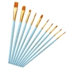 10 pcs Professionnel Artiste Pinceaux Ensemble Nylon Cheveux Délicat Manche En Bois Pinceaux Art Fournitures Cadeau pour Enfants Adultes Débutants pour Acrylique Huile Aquarelle Gouache Ongles Corps Visage Miniature Détail Rock Peinture