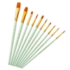 10 pcs Professionnel Artiste Pinceaux Ensemble Nylon Cheveux Délicat Manche En Bois Pinceaux Art Fournitures Cadeau pour Enfants Adultes Débutants pour Acrylique Huile Aquarelle Gouache Ongles Corps Visage Miniature Détail Rock Peinture