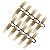 10 PCS Safety Lead Clips Set avec des goupilles Queue Tube en caoutchouc Quick Change Clips Pivotant Snap Connecteur Carpe Équipement De Pêche De Pêche Accessoires