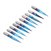 10 pièces 3.175mm revêtement bleu PCB 3D fraise 10/15/20/25 degrés carbure de tungstène V forme gravure Bit CNC routeur outil