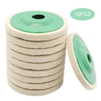 10 pièces 4 pouces rondes en feutre de laine disque de roue tampons pour meuleuse d