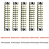 10 pièces (5 ensembles) -5 pièces 600 V 15A 12 positions Double rangée de borniers à vis avec couvercle + 5 pièces 600 V 15A 12 positions noir rouge bande de barrière de borne pré-isolée