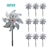 10 pièces anti-oiseaux moulin à vent réfléchissant brillant broches roues protéger jardin plante fleur oiseau Rpellent moulin à vent jardin décoration