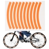 10 pièces bande réfléchissante adhésive cyclisme avertissement de sécurité autocollant vélo réflecteur bande bande pour voiture vélo moto Scooter roue jante décoration