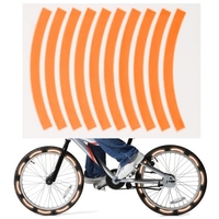 10 pièces bande réfléchissante adhésive cyclisme avertissement de sécurité autocollant vélo réflecteur bande bande pour voiture vélo moto Scooter roue jante décoration