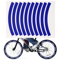 10 pièces bande réfléchissante adhésive cyclisme avertissement de sécurité autocollant vélo réflecteur bande bande pour voiture vélo moto Scooter roue jante décoration