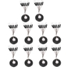 10 pièces bouchons de pêche bouchon en caoutchouc noir pêche espace haricots carpe flotteur de pêche