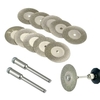10 pièces de lames de sciage de roue de coupe de diamant avec 2 tiges de connexion 16mm/0.63in disques de coupe de coupe pour l