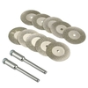 10 pièces de lames de sciage de roue de coupe de diamant avec 2 tiges de connexion 16mm/0.63in disques de coupe de coupe pour l