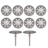 10 pièces disques de coupe diamantés de 22 mm de diamètre avec 2 pièces de remplacement de mandrins de 3 mm pour les outils rotatifs Dremel