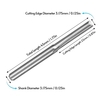 10 pièces Double cannelures mèches droites 3.175*20 CNC routeur fraise pour bois/MDF/PVC/acrylique/planche organique