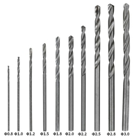 10 pièces ensemble de forets hélico daux 0.8mm-3.0mm HSS forets pour perçage du bois en plastique bricolage travail du bois Sculpture artisanat sculpture