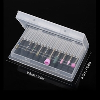 10 pièces forets à ongles cuticules nettoyant poussière perceuse brosse rotative fichier de polissage têtes de meulage outils de Salon de manucure
