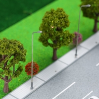 10 pièces métalliques rues lampe Modelmaking pompe simple LED Lights lampadaire modèle Railway Street Lighting 3V DC