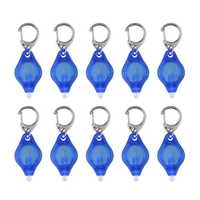 10 pièces Portable porte-clés lumière torche Mini porte-clés lampe de poche LED porte-clés d