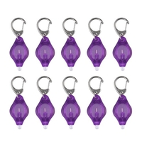 10 pièces Portable porte-clés lumière torche Mini porte-clés lampe de poche LED porte-clés d