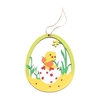 10 pièces Pâques en bois suspendus ornement ensemble Pâques Aniaml fleur thème suspendus étiquettes décoration