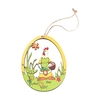 10 pièces Pâques en bois suspendus ornement ensemble Pâques Aniaml fleur thème suspendus étiquettes décoration