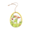 10 pièces Pâques en bois suspendus ornement ensemble Pâques Aniaml fleur thème suspendus étiquettes décoration