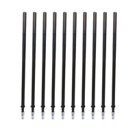 10 pièces recharges de stylo à encre gel effaçable à encre bleue à pointe fine 0.5mm recharges de stylo gel de remplacement pour stylos effaçables fournitures de papeterie d