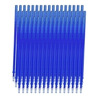 10 pièces recharges de stylo à encre gel effaçable à encre bleue à pointe fine 0.5mm recharges de stylo gel de remplacement pour stylos effaçables fournitures de papeterie d