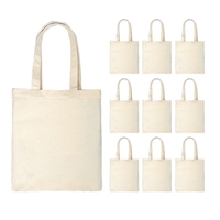 10 pièces sac en toile sac à main grande capacité couleur unie pliable réutilisable léger sac à provisions sac en tissu sac fourre-tout