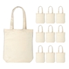 10 pièces sac en toile sac à main grande capacité couleur unie pliable réutilisable léger sac à provisions sac en tissu sac fourre-tout