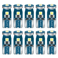10 pièces voiture LED ampoules feux de position latéraux lampes de lecture feux de plaque d