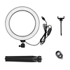 10 pouces LED anneau lumière avec trépied support téléphone titulaire télécommande 3200 K-5500 K Dimmable Table caméra lumière lampe